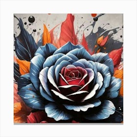 Splatter Rose Canvas Print