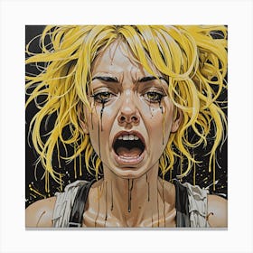 Screaming Girl Canvas Print