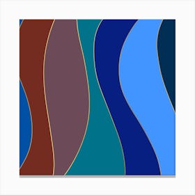 Abstract Wavy Lines Canvas Print