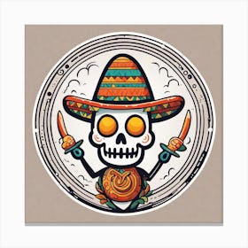 Mexican Skull 36 Canvas Print