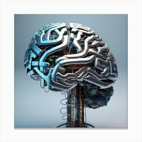 Brain On A Stand Canvas Print