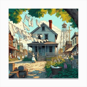 House In The Country Canvas Print