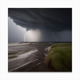 Wind And Rain, Storm Henk Canvas Print