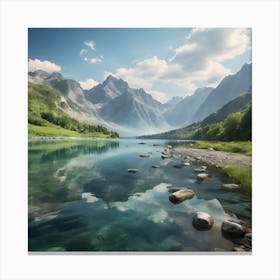 Lake - Lake Stock Videos & Royalty-Free Footage Canvas Print