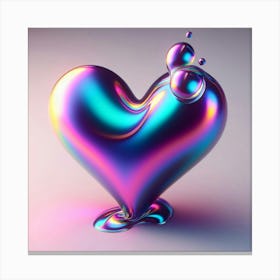 Heart Iridescent Canvas Print