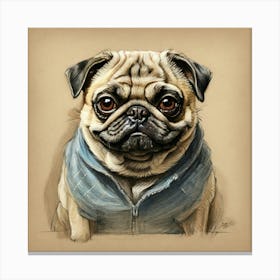 Pug Dog 3 Canvas Print