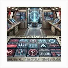 Mars Dominion Mobile Medical Unit Crimson Vision Communication System Canvas Print