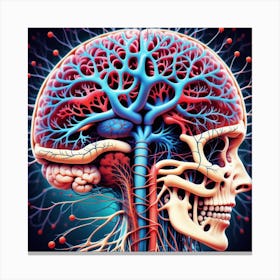 Human Brain Anatomy 5 Canvas Print