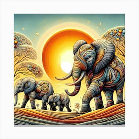 Wild Animal Illustration 289 Canvas Print