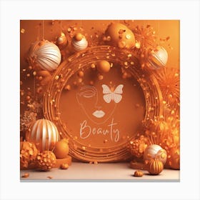 Beauty celebration with orange Colors  Canvas Print