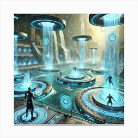 Hydromancy Training Grounds Scifi Canvas Print