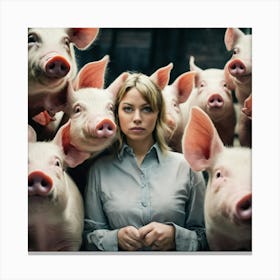 Pigs photo 5 Canvas Print