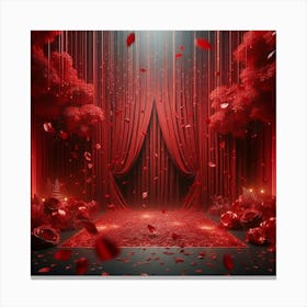 Red Roses On The Stage Canvas Print