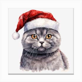 Santa Cat 43 Canvas Print