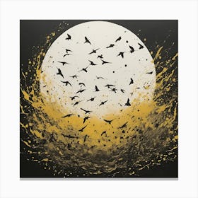 Bird Splash Canvas Print