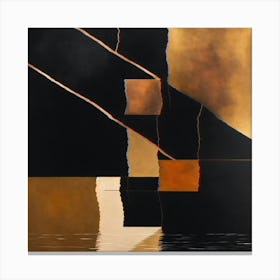 Black And Gold Wall Art Canvas Print