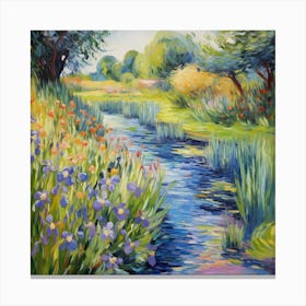 Whispers of Water: Monet's Floral Fantasy Canvas Print