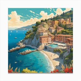 Default Italian Shore Art Print 2 Canvas Print