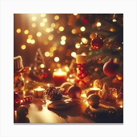 Christmas Lights And Decorations Canvas Print