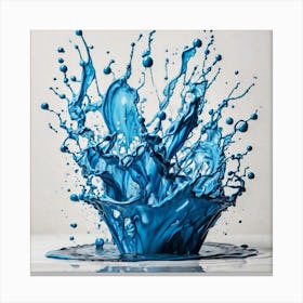 Blue Splash Canvas Print