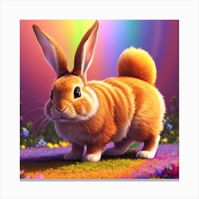 Rainbow Bunny Canvas Print