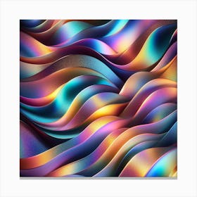 Abstract Colorful Wavy Pattern Background Canvas Print