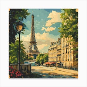 Paris Eiffel Tower Art 2 Canvas Print