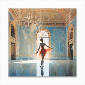 Ballerina Practicing A Pirouette 2 Canvas Print