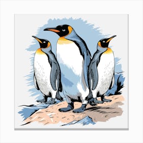 King Penguin Funny Baby Penguin Pesto Canvas Print