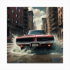 Drifting Charger Canvas Print