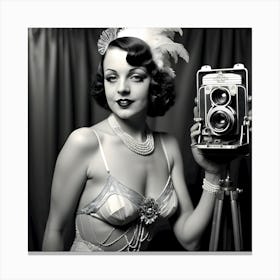 Burlesque Dancer Of The 1920s ~ Reimagined 23 Canvas Print