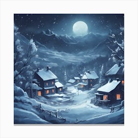 Winter Village Canvas Print