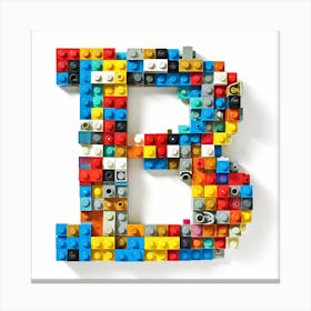 Letter B Made of Iron Canvas Print