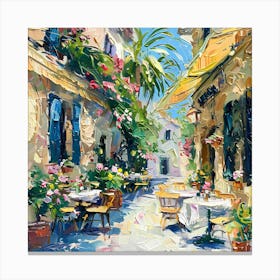 Cafe Street Canvas Print