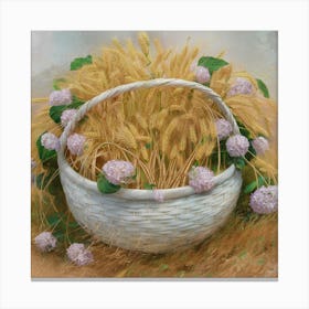 Basket Of Flowers 8 Canvas Print