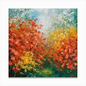 Blooming Radiance A Vibrant Field Of Flowers (3) Canvas Print