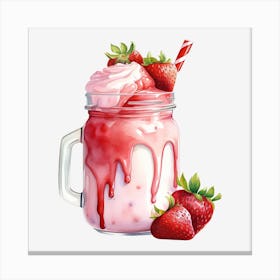 Strawberry Milkshake 30 Canvas Print