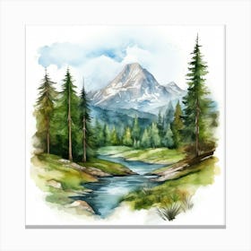 Watercolor Landscape 2 Canvas Print