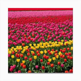 Tulip Field Canvas Print