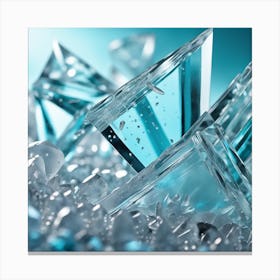 Blue Crystals Canvas Print