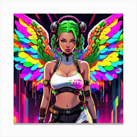 Girl With Wings Canvas Print