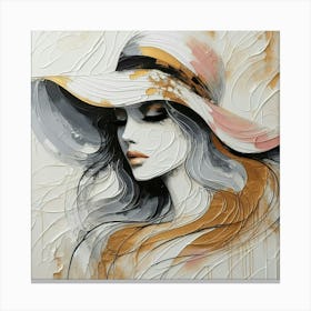 Girl In A Hat Canvas Print