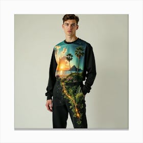 Sunset Sweatshirt Canvas Print