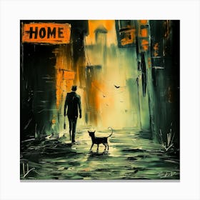 Cat-Human Encounters Of The Third Kind Canvas Print