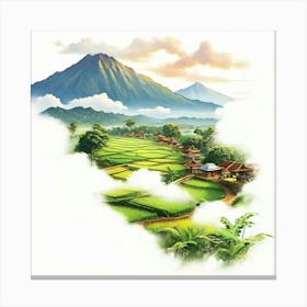 Rice Fields Of Bali Canvas Print