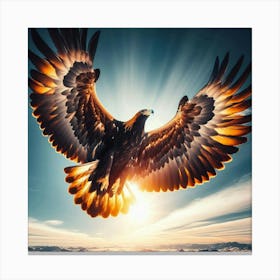 Eagle In Flight 2 Canvas Print