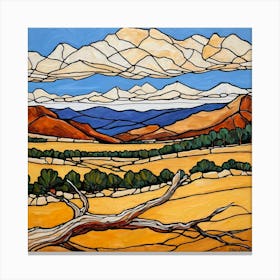 Landscape With Mountains 1 Canvas Print