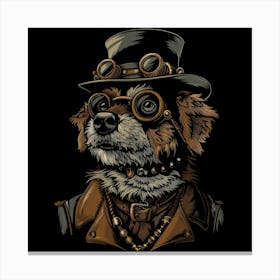 Steampunk Dog 16 Canvas Print