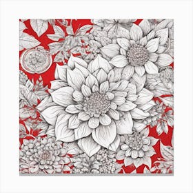 Dahlias Canvas Print