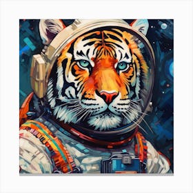 Tiger In Space Canvas Print